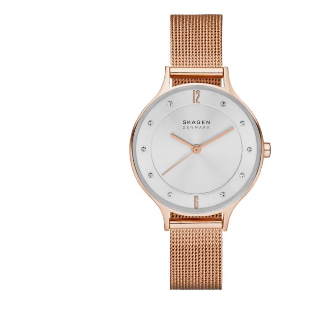 Skagen Women's Watch with Rose Gold Mesh Band